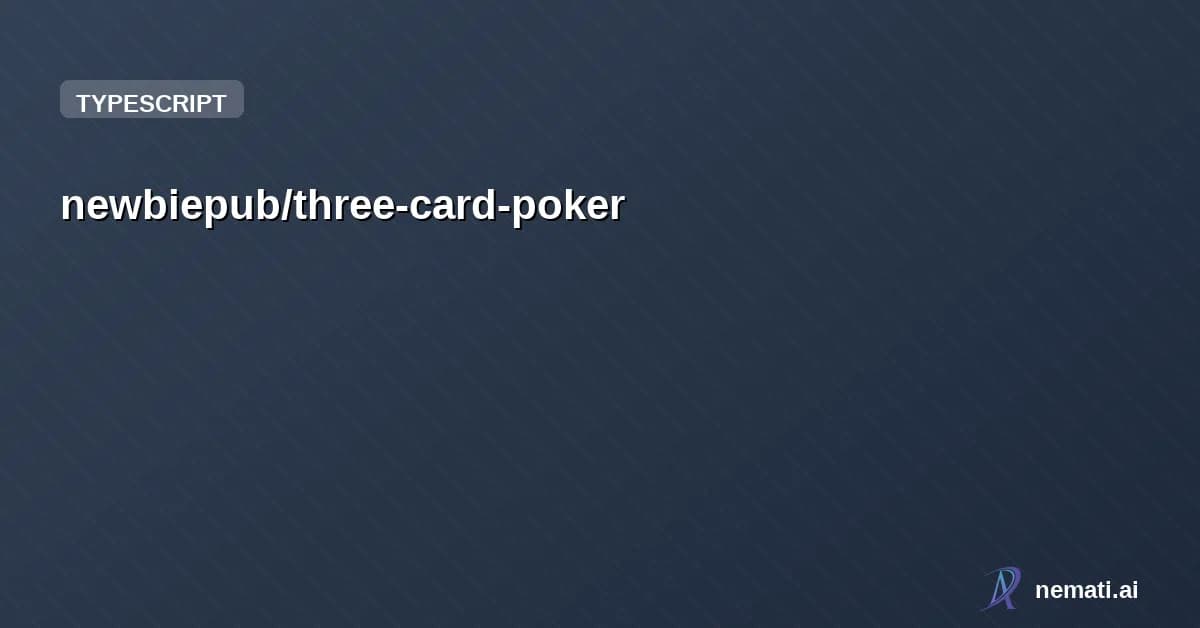 newbiepub/three-card-poker