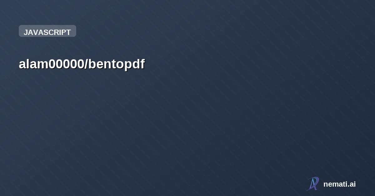 alam00000/bentopdf — Sponsor
Star