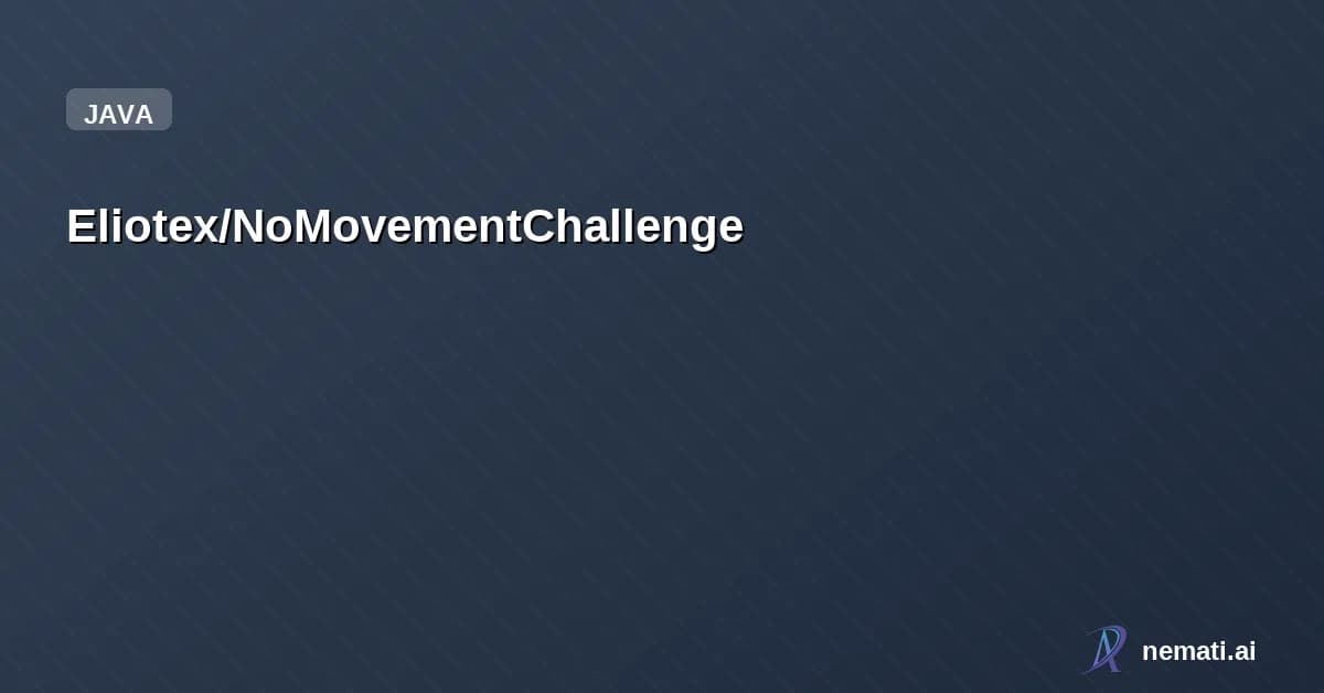 Eliotex/NoMovementChallenge — 1.8 seedfinding code to find strucuture seeds with an opened-up portal room and