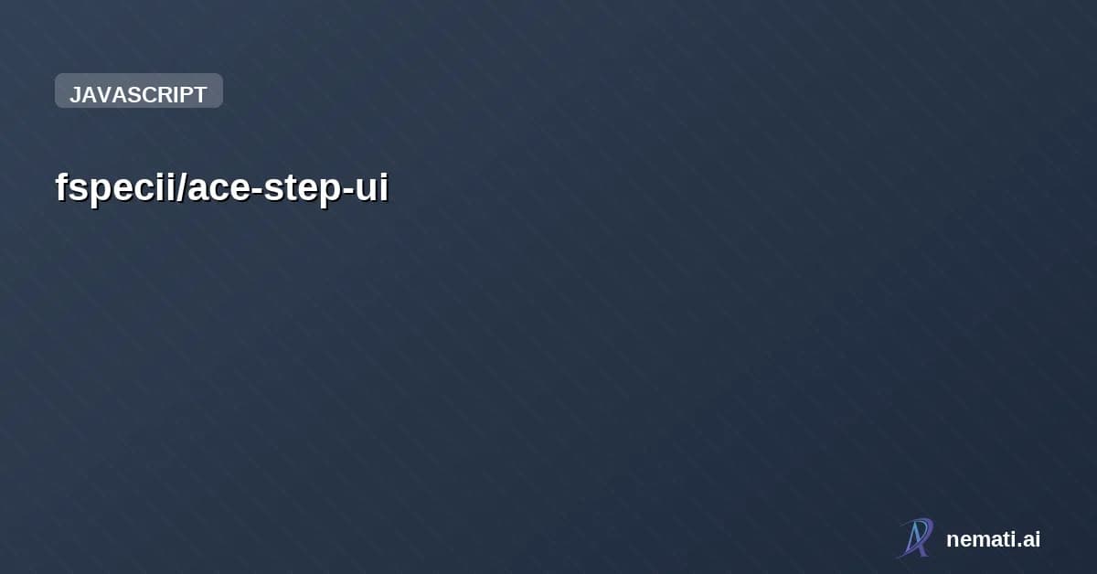 fspecii/ace-step-ui — 🎵 The Ultimate Open Source Suno Alternative - Professional UI for ACE-Step 1.5 A