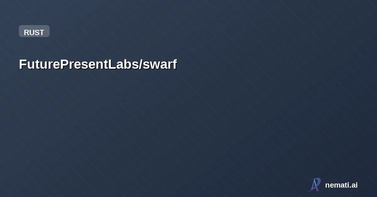 FuturePresentLabs/swarf — Write English. Make chips.