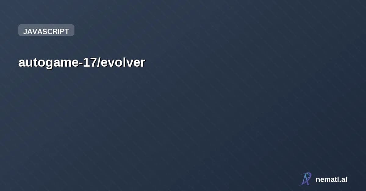 autogame-17/evolver — The Self-Evolving Agent Protocol (PCEC). It writes its own code.