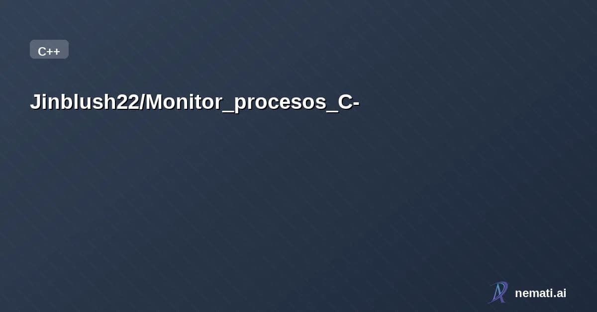 Jinblush22/Monitor_procesos_C- — Evidencia de tarea 1 Programación Avanzada de Ciberseguridad