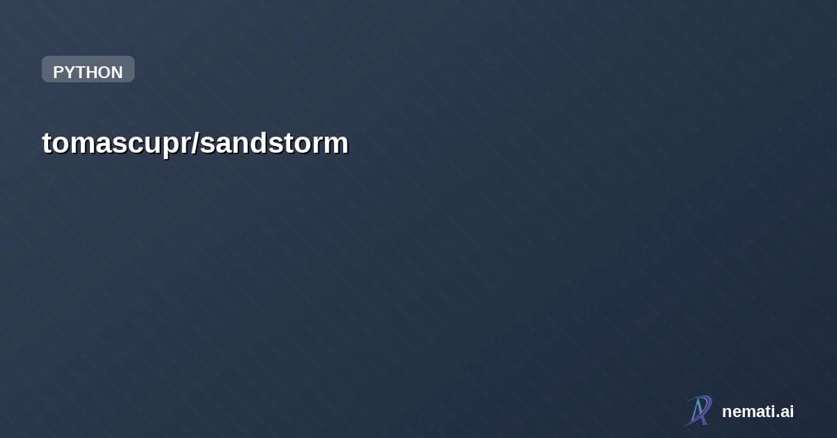 tomascupr/sandstorm — One API call. Full Claude agent. Completely sandboxed.