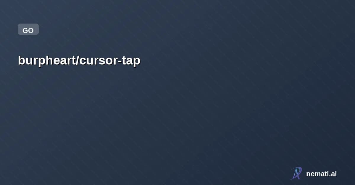burpheart/cursor-tap — Cursor gRPC 通信流量分析工具