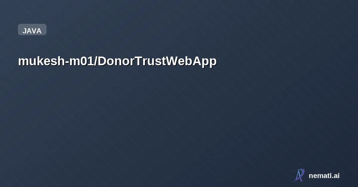 mukesh-m01/DonorTrustWebApp