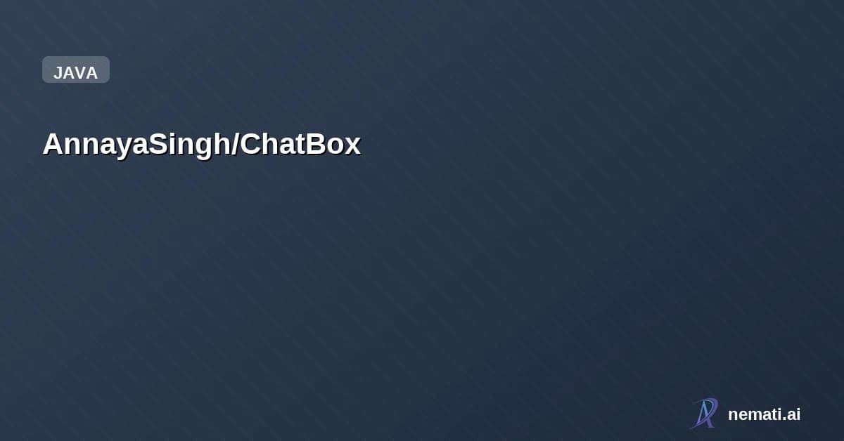 AnnayaSingh/ChatBox — Chatbox is a simple Android messaging app built using Android Studio. It allows