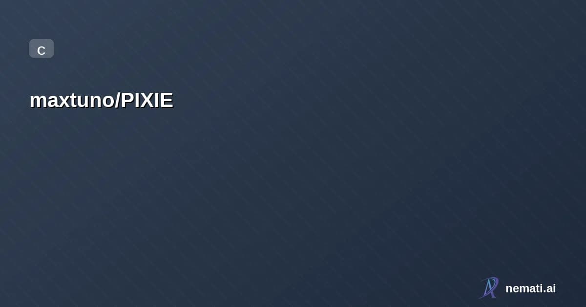 maxtuno/PIXIE — PIXIE es un solver compacto de programacion lineal y entera mixta (LP/MILP), imp