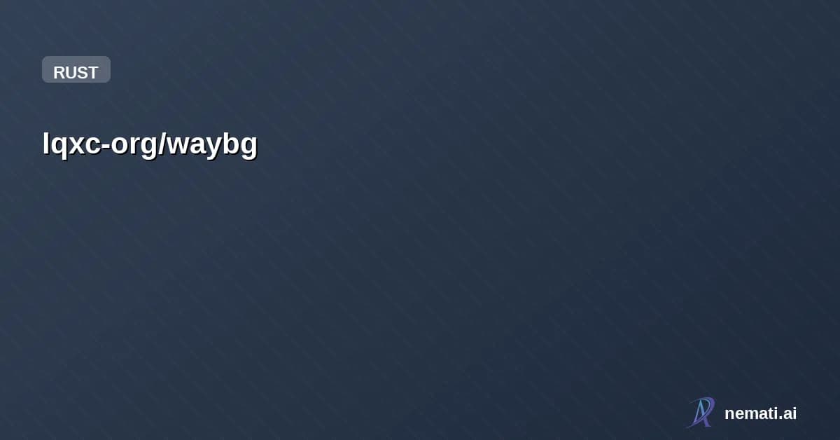 lqxc-org/waybg