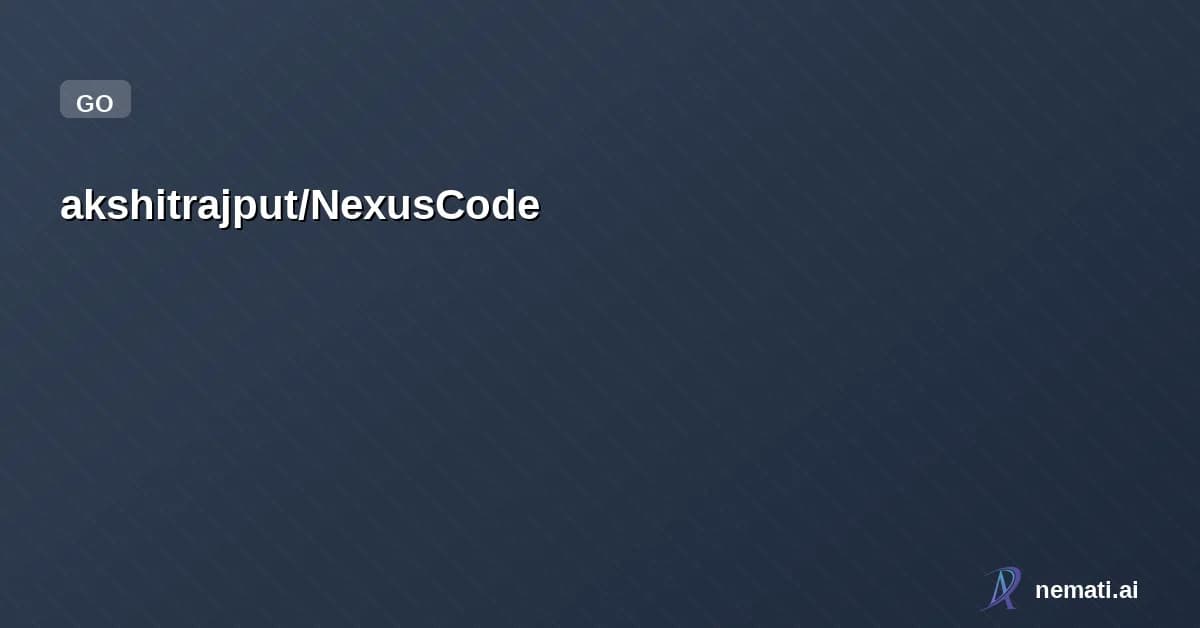 akshitrajput/NexusCode — A high-performance distributed collaborative development environment (CDE) engin
