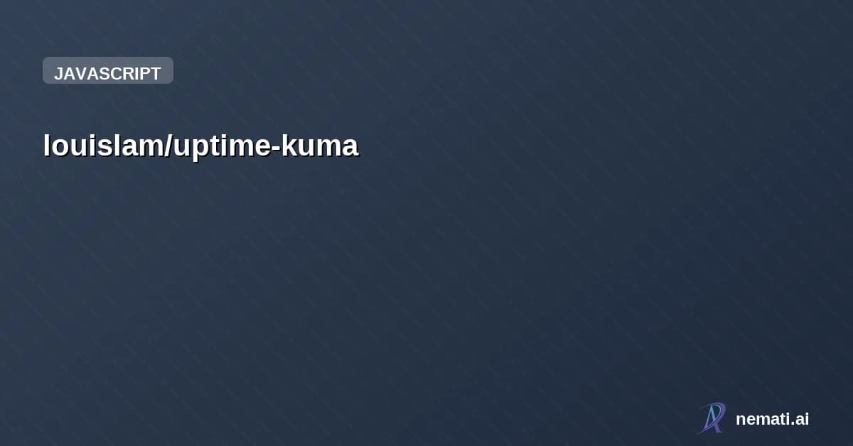 louislam/uptime-kuma — Sponsor
Star