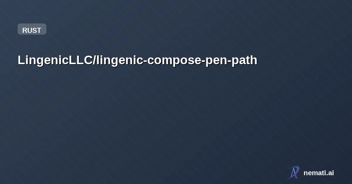 LingenicLLC/lingenic-compose-pen-path — A 2D stroke graphics library using the pen-and-path model.