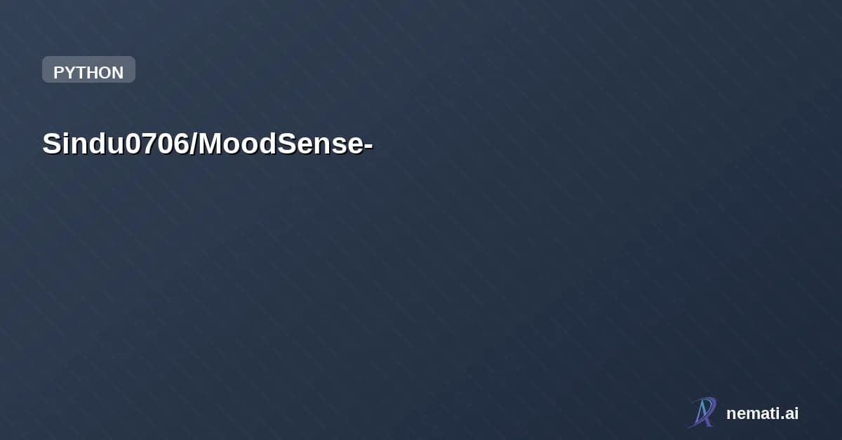 Sindu0706/MoodSense- — Music Recommendation Based on Mood