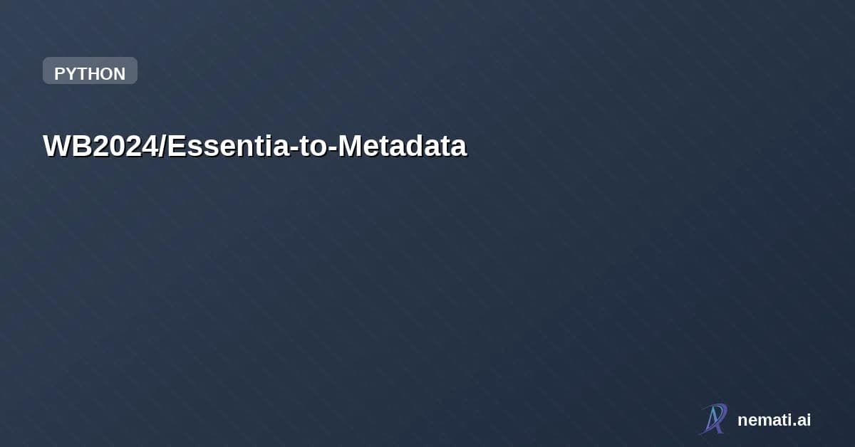 WB2024/Essentia-to-Metadata — Intelligent audio analysis and automatic genre/mood tagging using Essentia ML mo