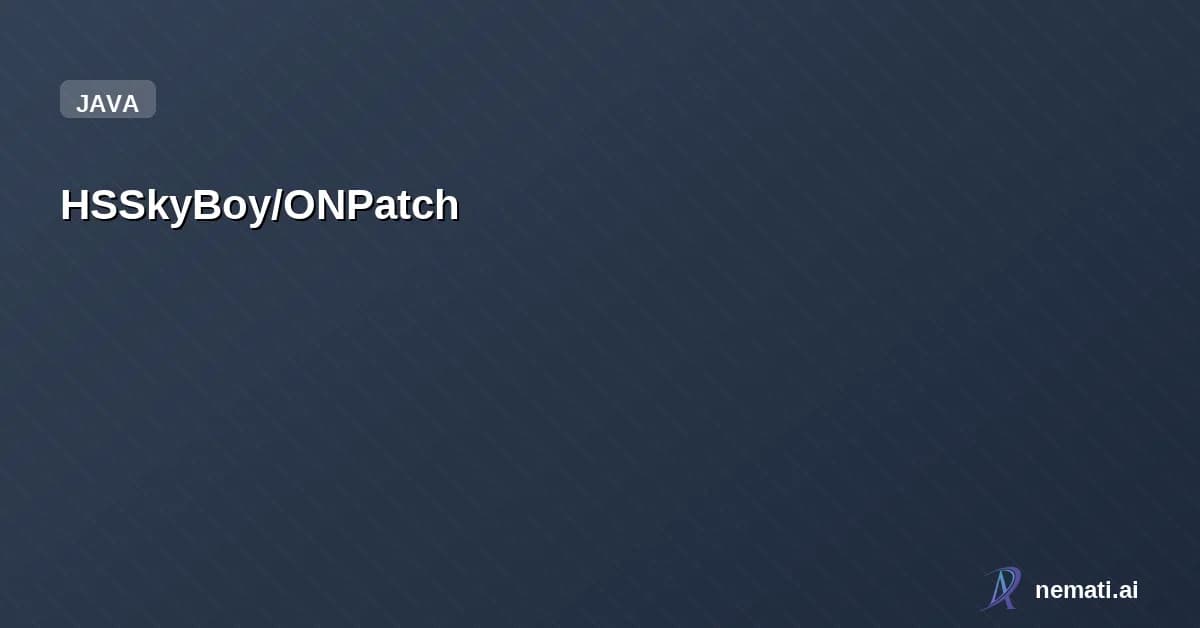 HSSkyBoy/ONPatch
