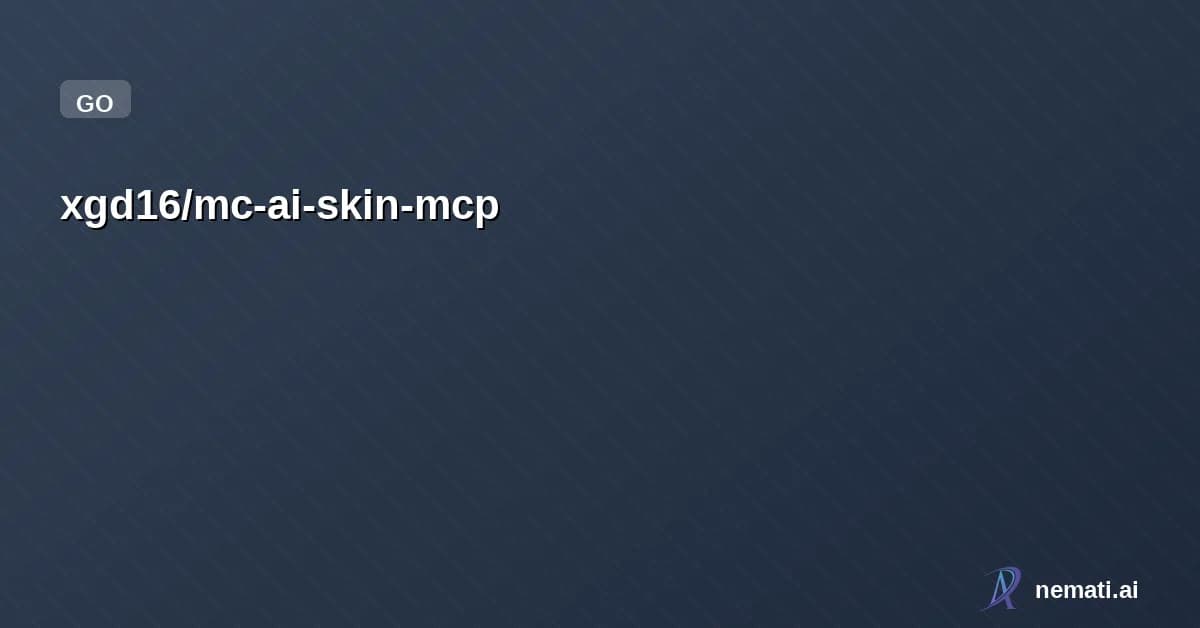 xgd16/mc-ai-skin-mcp