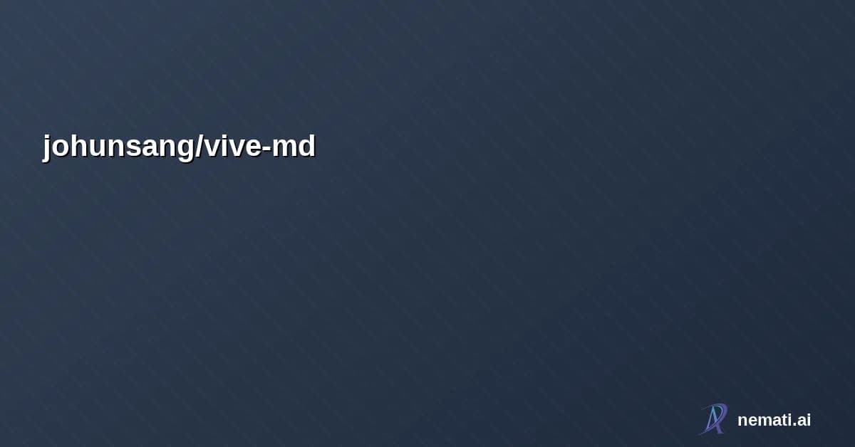 johunsang/vive-md — 바이브코딩용 CLAUDE.md 템플릿 & 워터폴 산출물 모음 (Spring Boot, Vue, React, Next.js, 보안, 디자인 시스템
