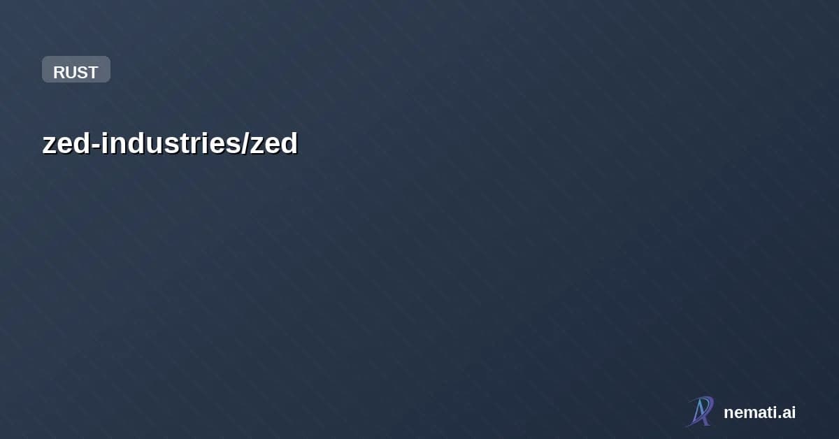 zed-industries/zed — Sponsor
Star