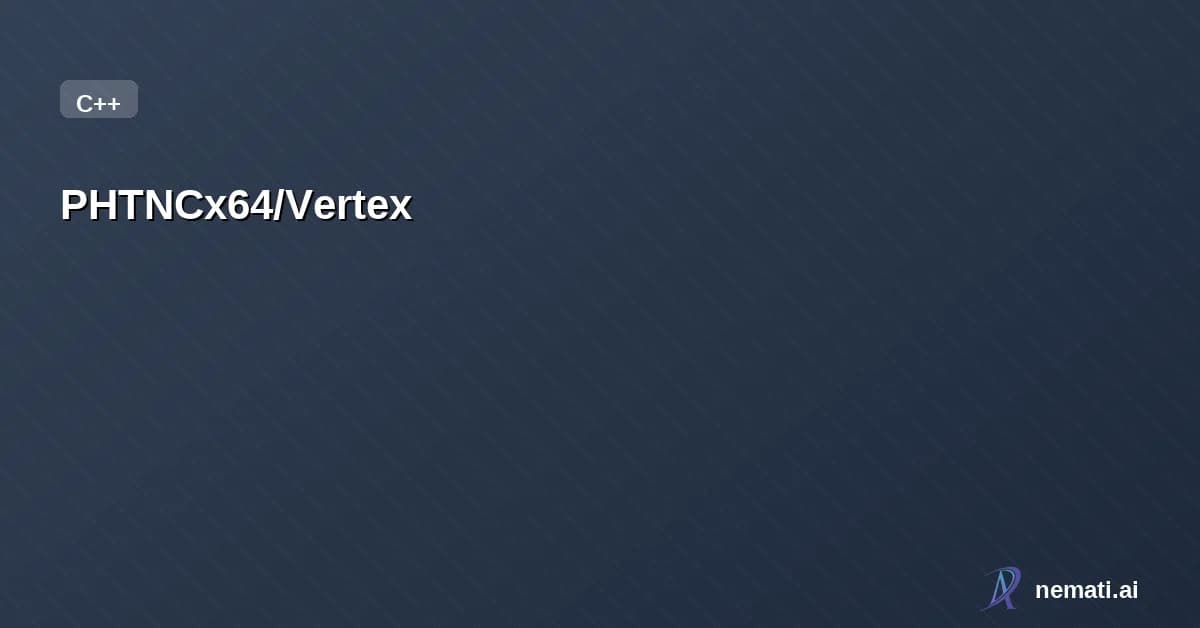 PHTNCx64/Vertex — Vertex is a dynamic reverse engineering software in its infancy