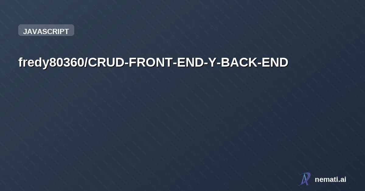 fredy80360/CRUD-FRONT-END-Y-BACK-END
