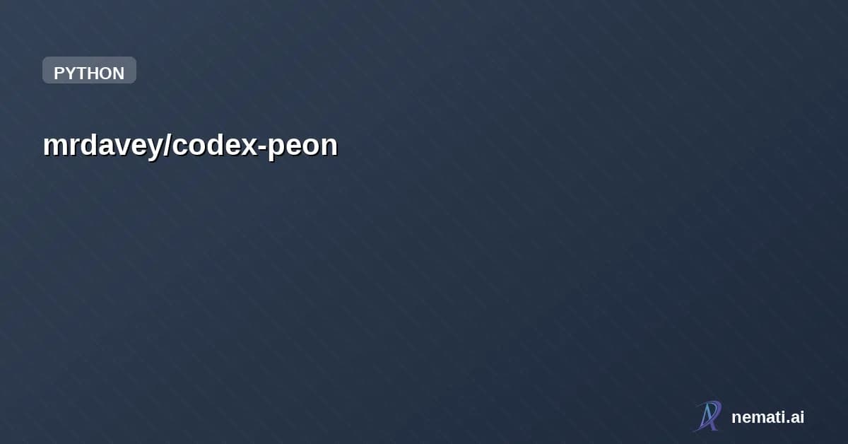 mrdavey/codex-peon — Warcraft III Peon voice notifications for Codex.