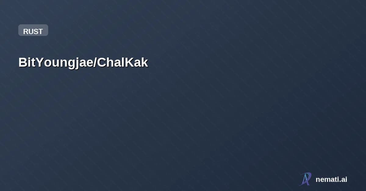 BitYoungjae/ChalKak — Preview-first screenshot tool for Wayland + Hyprland with a lightweight built-i