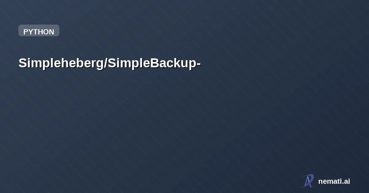 Simpleheberg/SimpleBackup-