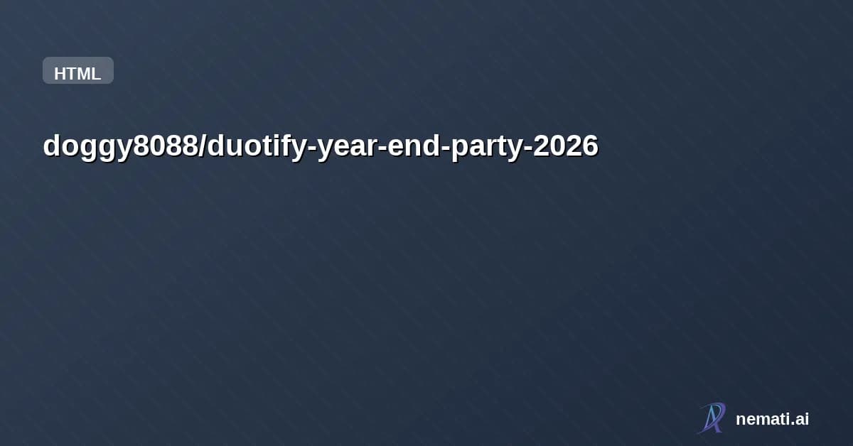doggy8088/duotify-year-end-party-2026 — 多奇數位 2026 尾牙抽獎程式