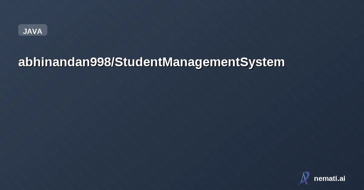 abhinandan998/StudentManagementSystem
