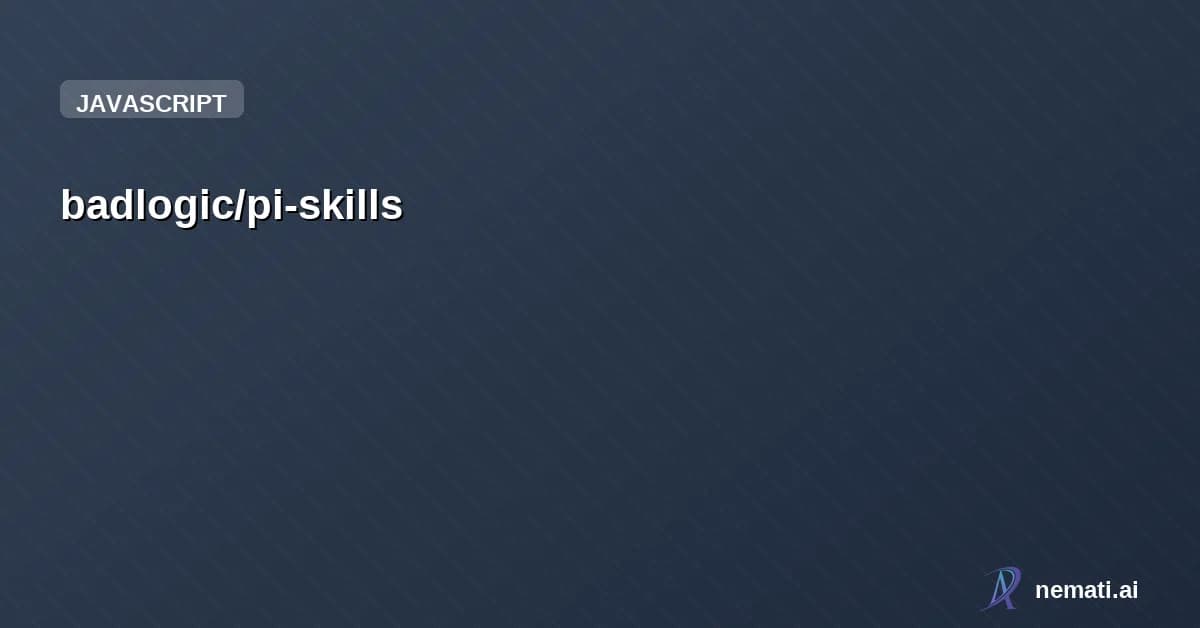 badlogic/pi-skills — Sponsor
Star