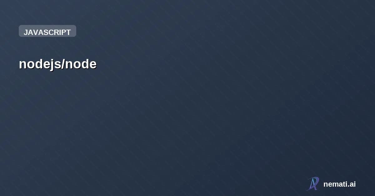 nodejs/node — Sponsor
Star