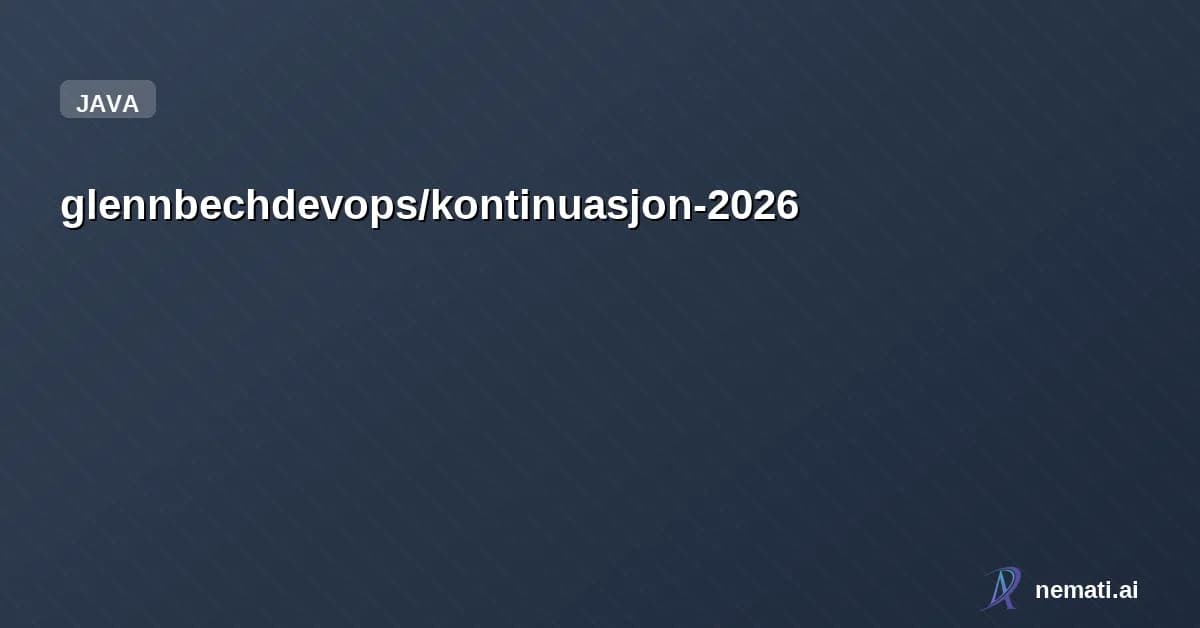 glennbechdevops/kontinuasjon-2026