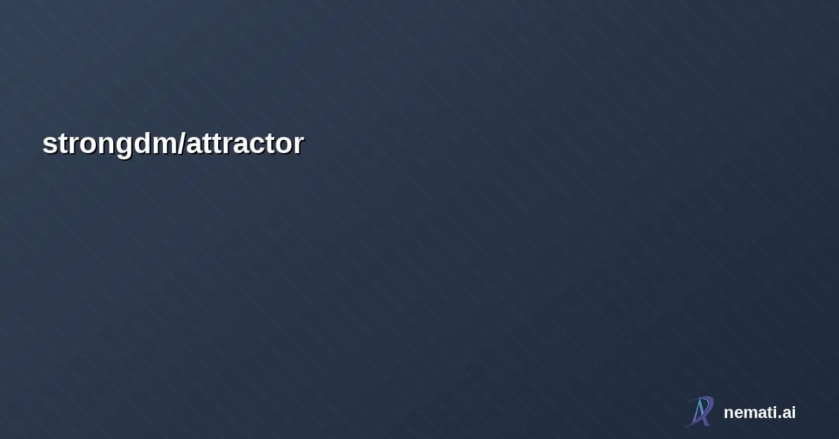 strongdm/attractor — nlspec of StrongDM's Attractor, a non-interactive Coding Agent sufficient for us