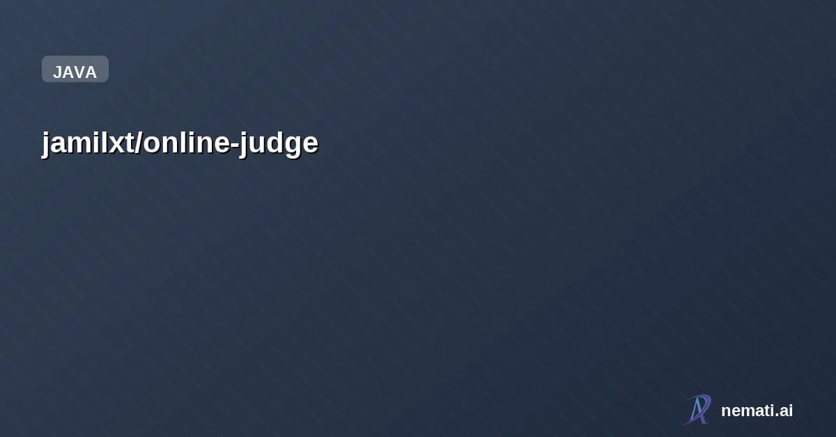 jamilxt/online-judge — A simple online judge system where you can solve programming problems and get yo