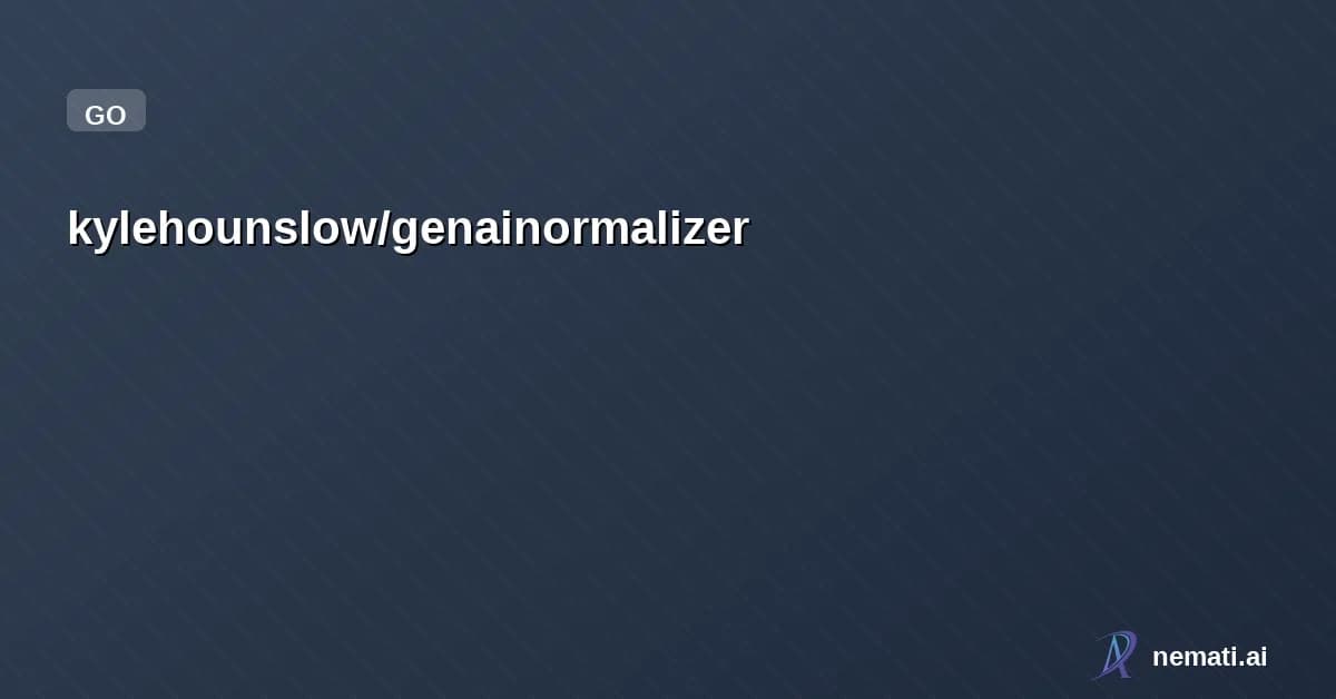 kylehounslow/genainormalizer — OpenTelemetry Collector processor that normalizes GenAI telemetry from OpenInfe