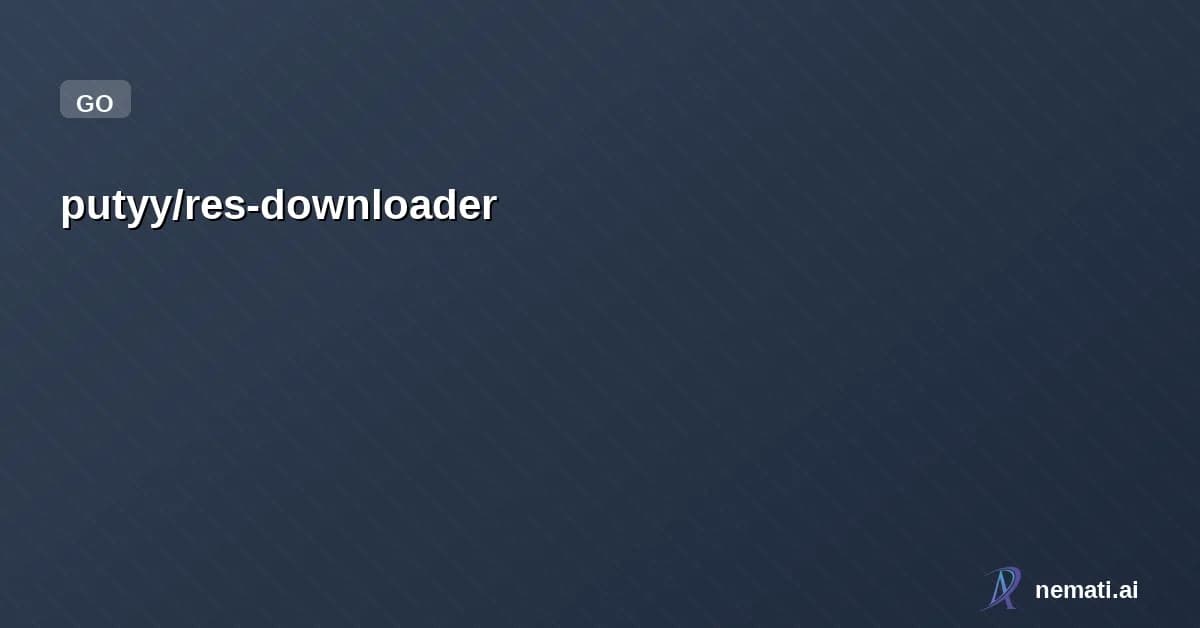putyy/res-downloader — Star
putyy /
res-downloader