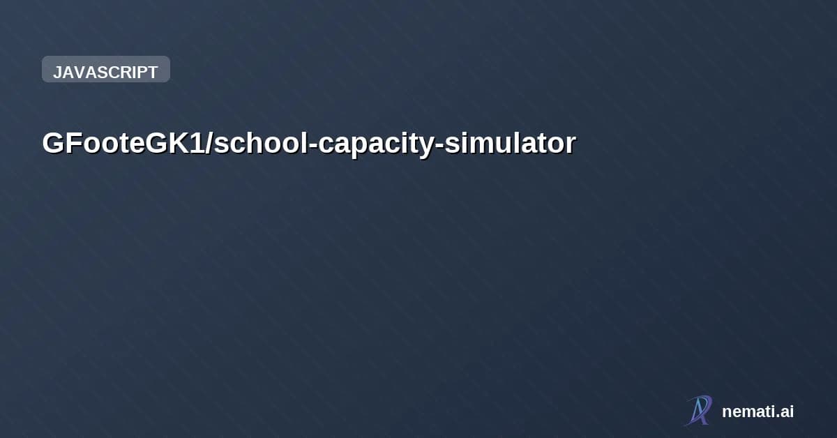 GFooteGK1/school-capacity-simulator — Simulate school occupancy on Matterport 3D scans with 3D-anchored figures