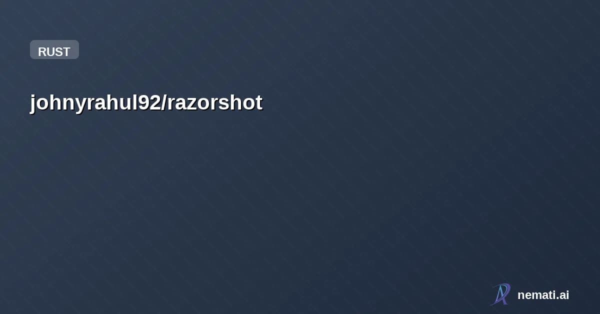 johnyrahul92/razorshot — Screen snipping tool for wayland desktops