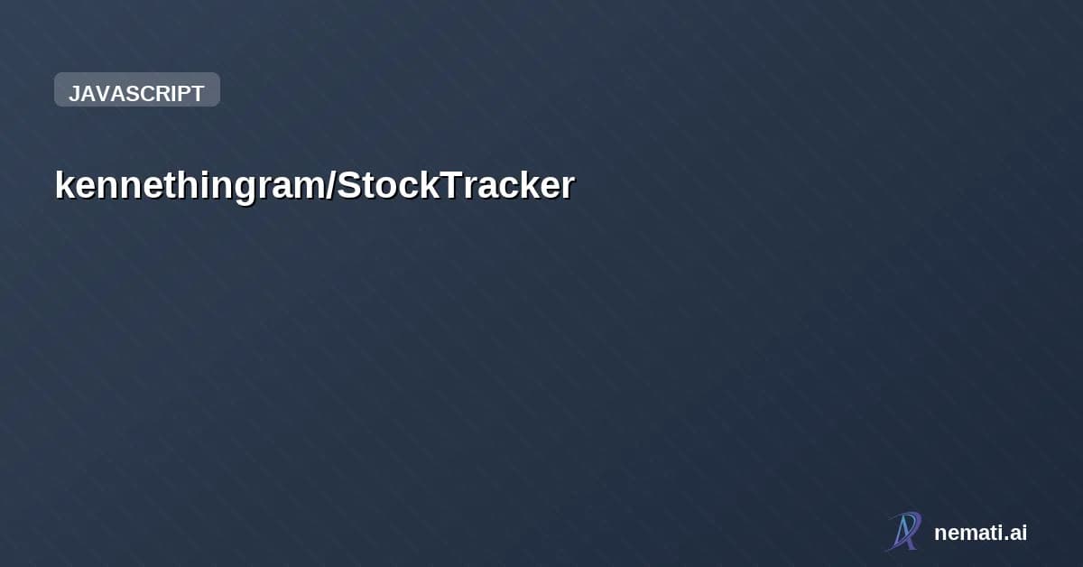 kennethingram/StockTracker