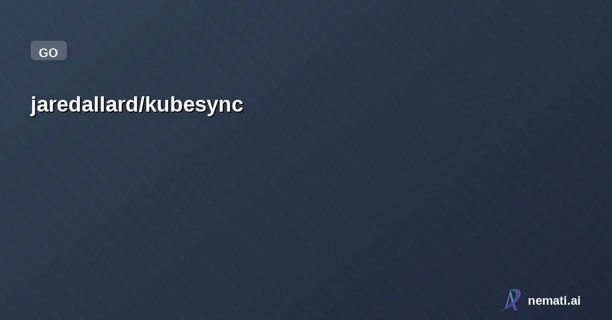 jaredallard/kubesync — Golang mutexes backed by Kubernetes leases