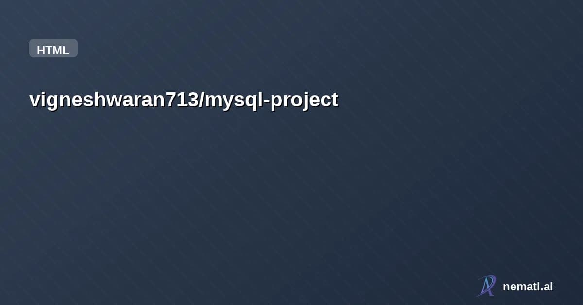 vigneshwaran713/mysql-project